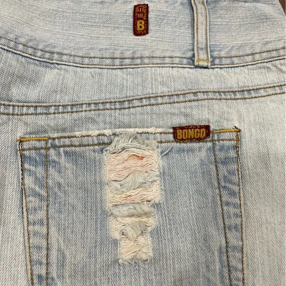Bongo Y2K Light Wash Denim Mini Skirt Size 17 90s 2000s - Picture 4 of 11